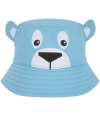 LW093 Larkwood Baby/Toddler Character Bucket Hat Pale Blue Bear colour image